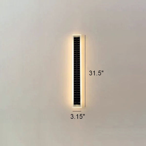 Minimalistische Rechthoekige Solar LED Wandleuchte voor Buiten