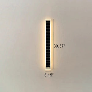 Minimalistische Rechthoekige Solar LED Wandleuchte voor Buiten