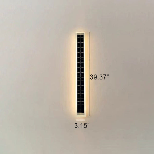 Minimalistische Rechthoekige Solar LED Wandleuchte voor Buiten