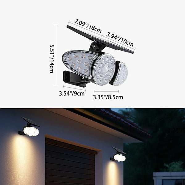 Moderne Minimalistische Rechthoekige Trapezvormige LED Wandlamp – Zonne-energie voor Binnen & Buiten