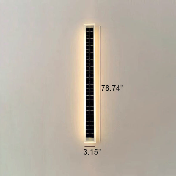 Minimalistische Rechthoekige Solar LED Wandleuchte voor Buiten