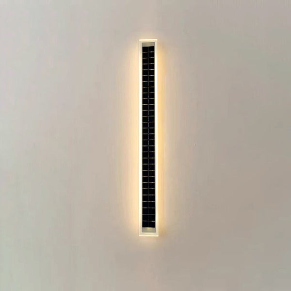 Minimalistische Rechthoekige Solar LED Wandleuchte voor Buiten