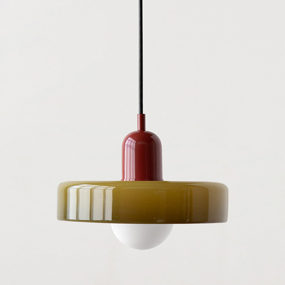 Bauhaus Hanglamp van Gekleurd Glas | Moderne Artistieke Pendellamp voor Thuis