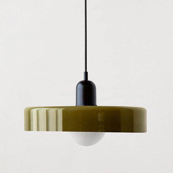 Moderne Art Deco Glazen Hanglamp – Kleurrijke Halo Plafondlamp