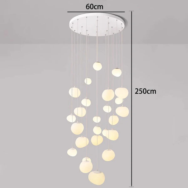 Orialys Moderne Kroonluchter – Grote Gouden LED Hanglamp voor Woonkamer & Trapgat