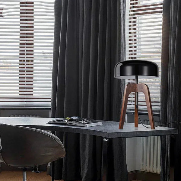 Staande Lamp Armoniele – Moderne Vloerlamp van Hout en Chroom met LED voor Woonkamer