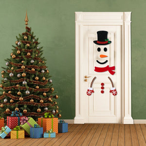 Kerst raamstickers (katoen & papier) – herbruikbare kerstdecoratie voor raam en deur (diverse maten)
