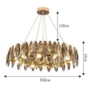 Cristarôme Luxe Kristallen Hanglamp – Moderne Dimbare Plafondlamp voor Woonkamer & Slaapkamer