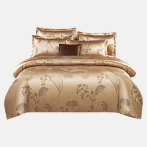 Satijnen Dekbedovertrek Set met Bloemenprint  Luxe Beddengoed voor Slaapkamer Comfort & Stijl