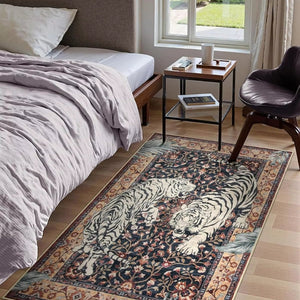 Elegante Tijgerprint Vloerkleed voor Woonkamer – Zacht, Antislip & Wasbaar