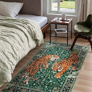 Elegante Tijgerprint Vloerkleed voor Woonkamer – Zacht, Antislip & Wasbaar