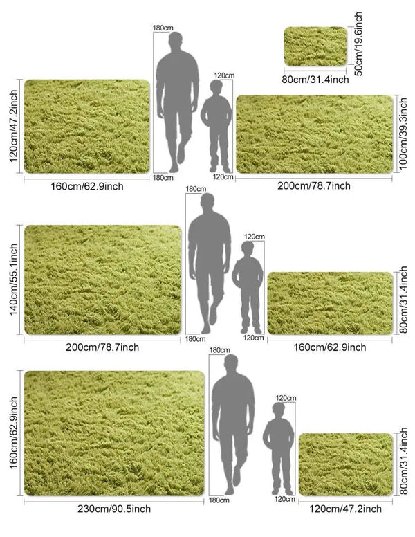 Zachte Rechthoekig Fluffy Vloerkleed – Ultra Zacht Tapijt voor Woonkamer & Slaapkamer