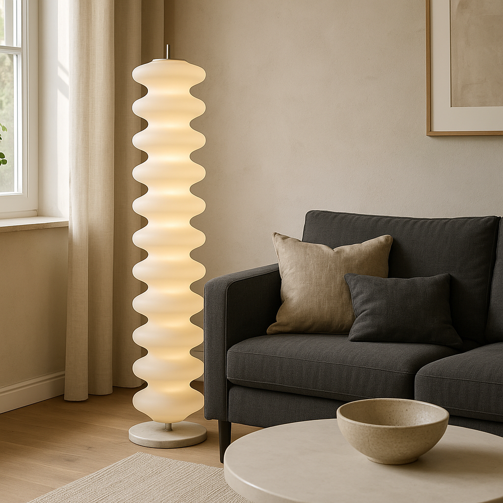 Design Staande Lamp – Marmer & Acryl Sierlamp met LED