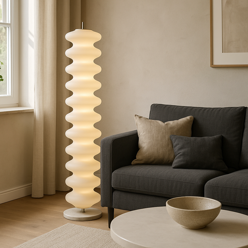 Design Staande Lamp – Marmer & Acryl Sierlamp met LED