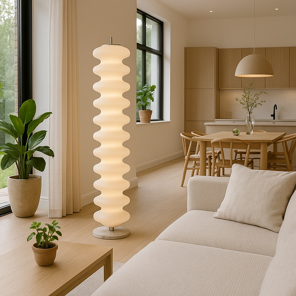 Design Staande Lamp – Marmer & Acryl Sierlamp met LED