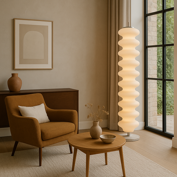 Design Staande Lamp – Marmer & Acryl Sierlamp met LED