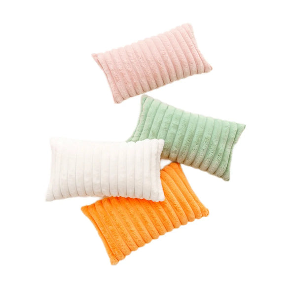 Malmö Pluche Kussenhoes – Zachte Roze Polyester (30×50 & 45×45 cm)