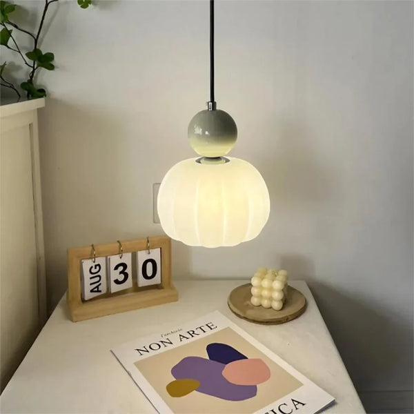 Elegante Art Deco Hanglamp – Crème Kap, Verstelbare Plafondlamp