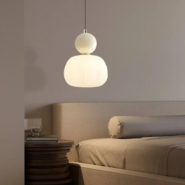 Elegante Art Deco Hanglamp – Crème Kap, Verstelbare Plafondlamp