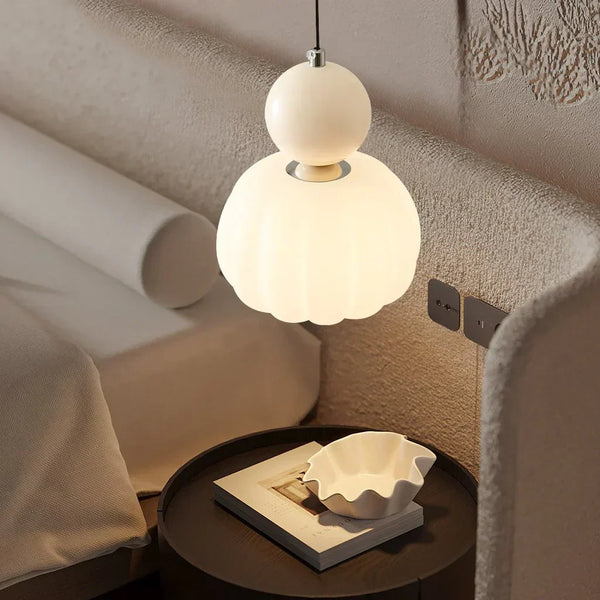 Elegante Art Deco Hanglamp – Crème Kap, Verstelbare Plafondlamp