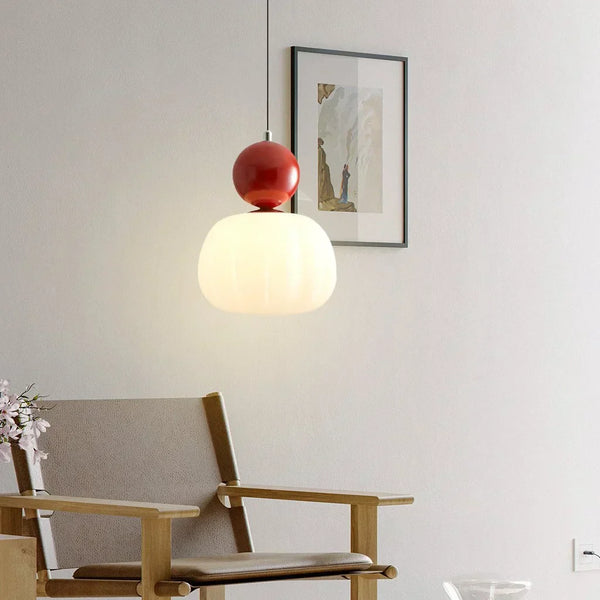 Elegante Art Deco Hanglamp – Crème Kap, Verstelbare Plafondlamp