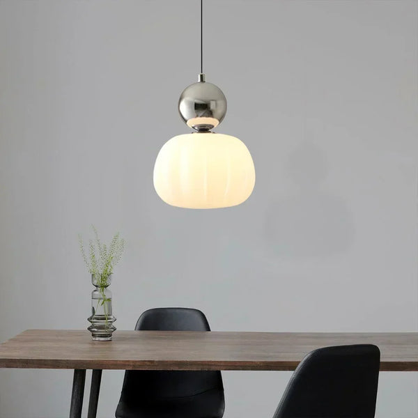 Elegante Art Deco Hanglamp – Crème Kap, Verstelbare Plafondlamp