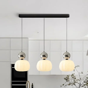 Elegante Art Deco Hanglamp – Crème Kap, Verstelbare Plafondlamp