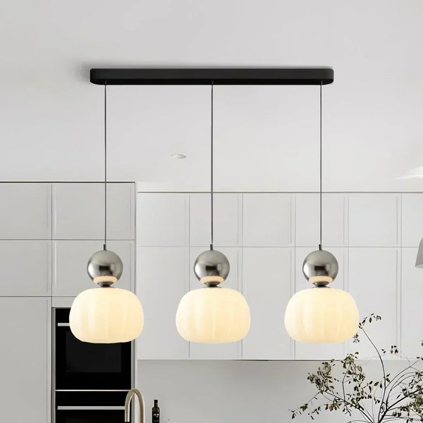 Elegante Art Deco Hanglamp – Crème Kap, Verstelbare Plafondlamp