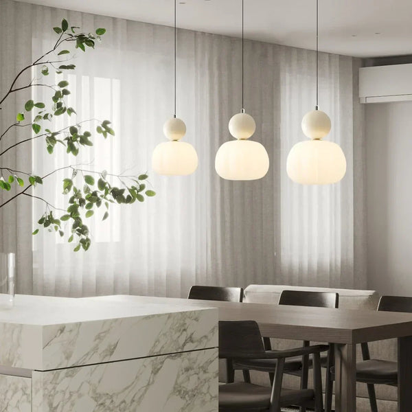 Elegante Art Deco Hanglamp – Crème Kap, Verstelbare Plafondlamp