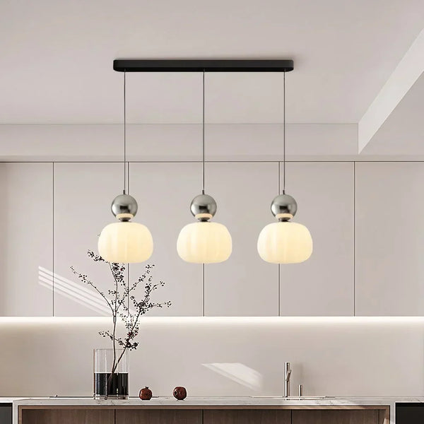 Elegante Art Deco Hanglamp – Crème Kap, Verstelbare Plafondlamp