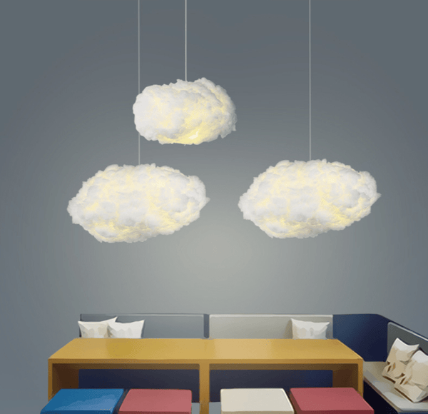 Pluizige Wolk LED Hanglamp – Gezellig Sfeerverlichting voor Slaapkamer & Kinderkamer