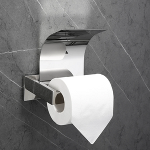 Hardware Badserie Overdekte WC-rolhouder in Polished Chrome – Modern RVS 304 mm design