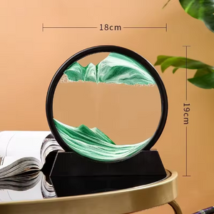 3D Zandloper  Betoverend Bewegend Zandkunstwerk voor Huis & Kantoor