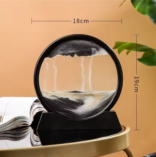 3D Zandloper  Betoverend Bewegend Zandkunstwerk voor Huis & Kantoor