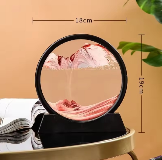 3D Zandloper  Betoverend Bewegend Zandkunstwerk voor Huis & Kantoor