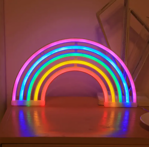 Rainbow Mood LED-bureaulamp – Kleurrijke sfeerverlichting voor thuis en kinderkamerdecoratie