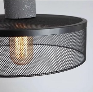 Industriële LED-hanglamp – Beton & IJzer voor Moderne Interieurs
