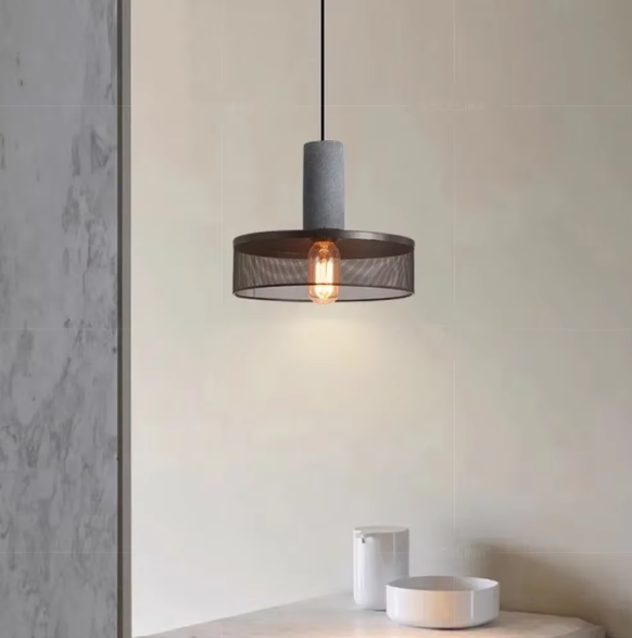 Industriële LED-hanglamp – Beton & IJzer voor Moderne Interieurs