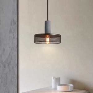 Industriële LED-hanglamp – Beton & IJzer voor Moderne Interieurs