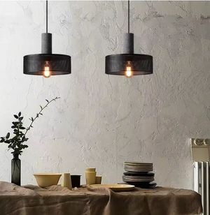 Industriële LED-hanglamp – Beton & IJzer voor Moderne Interieurs