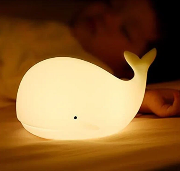 Betoverende Walvis-Inspiratie Kleurveranderende Tafellamp – Zacht Nachtlampje voor Kinderen & Huis