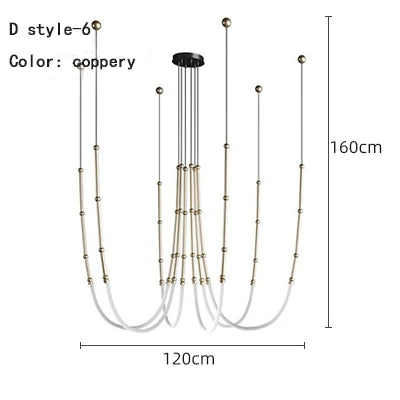 Curvella Zwarte Metalen Hanglamp – Moderne LED Design Lamp voor Woonkamer