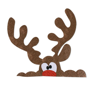 Kerst raamstickers (katoen & papier) – herbruikbare kerstdecoratie voor raam en deur (diverse maten)