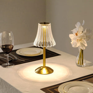 Gouden Kristallen Tafellamp – Elegante Woonverlichting met Sprankelend Design