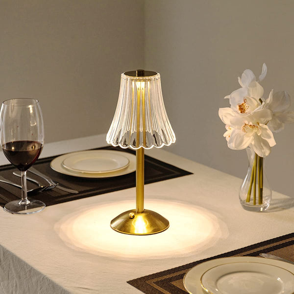 Gouden Kristallen Tafellamp – Elegante Woonverlichting met Sprankelend Design