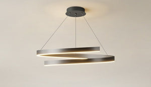 Nordic Spiraal Kroonluchter – Moderne LED Hanglamp met Dimbare Verlichting