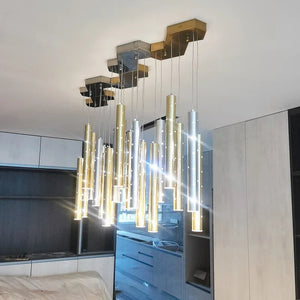 Séraphine Luxe LED Hanglamp – Moderne Geborsteld Staal Plafondlamp voor Woonkamer