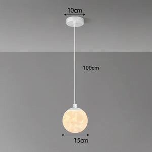 Moderne LED Hanglamp Moonéclat – Witte Design Hanglamp van Metaal voor Woonkamer & Slaapkamer