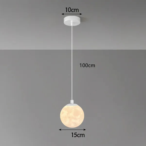 Moderne LED Hanglamp Moonéclat – Witte Design Hanglamp van Metaal voor Woonkamer & Slaapkamer