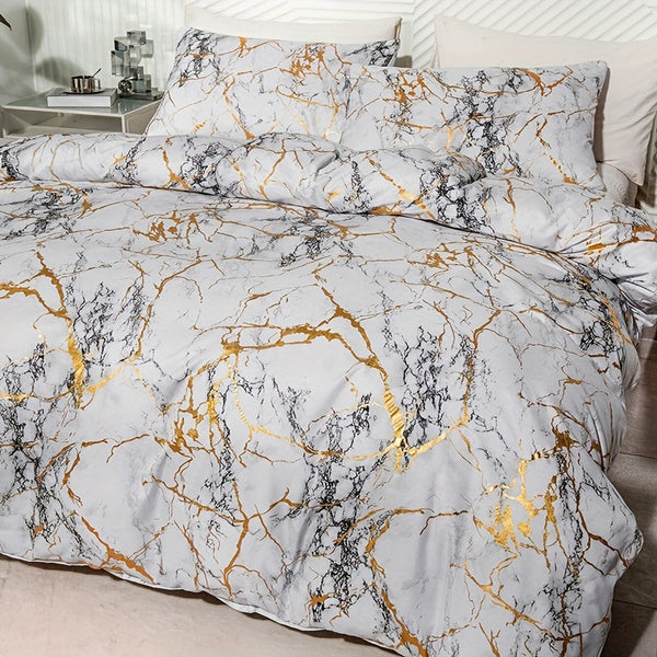 Dekbedovertrek met Marmer Design Luxe Beddengoed voor een Stijlvolle Slaapkamer